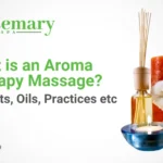 Spa products and text overlay with What is an Aroma Therapy Massage?